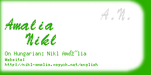 amalia nikl business card